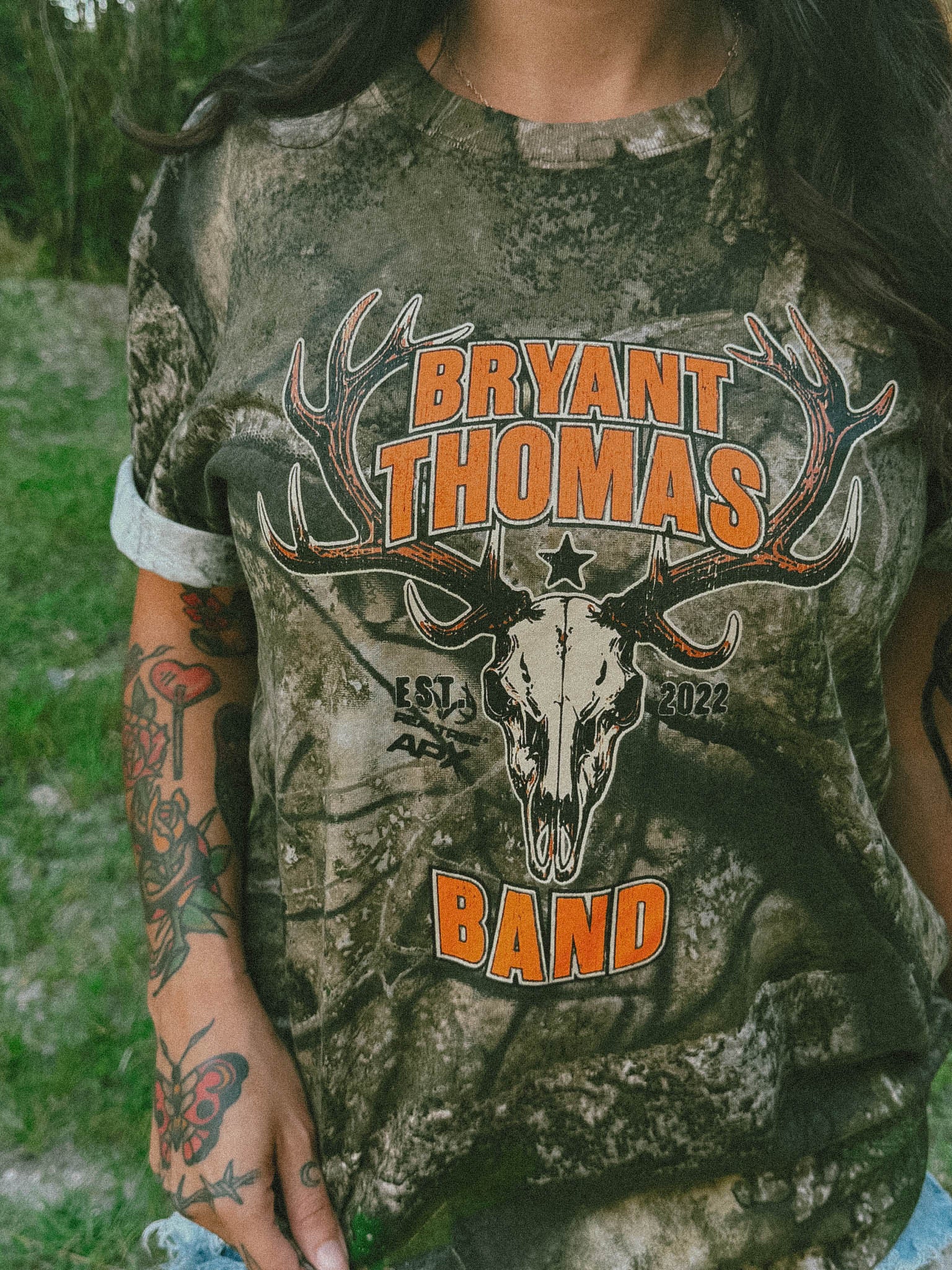 Camo Deer Skull Tee